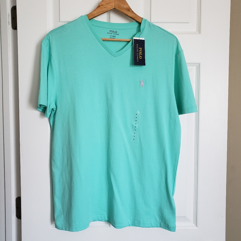 NWT Polo Ralph Lauren Green V-Neck Men's Medium